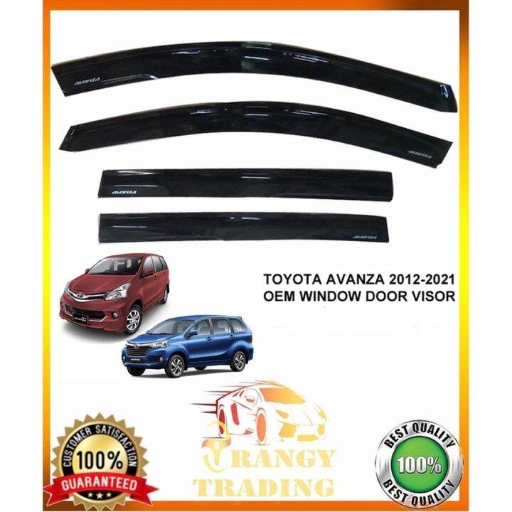 Toyota Avanza 2012 to 2021 OEM Window Door Visor Black V1 2013 2014 ...