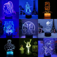 Lil peep xxxtentacion elvis presley Ariana Grande avatar figure 3d led lamp for bedroom night lights room decor luces cute gift