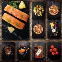 【hot】❀☈▣  Printing Vegetables Food Spice  Metal Tin Sign Plaque Painting Restaurant Decoration