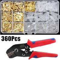 [HOT ZHKKZZLWWG 510] 360Pcs 2.8/4.8/6.3Mm Crimp Terminals Seal ขั้วต่อสายไฟ Crimp Terminal Connector ชุด SN48B Crimper Plier