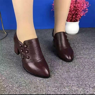 2021Womens shoes autumn 2021 new soft leather fashion embossed double breasted platform women shoes mothers shoes low upper shoes