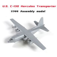 4D 1/144 U.S. C-130เฮอร์คิวลีสขนส่งหุ่นประกอบของเล่นเครื่องบินทหาร