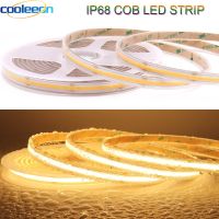 IP68 Waterproof COB Strip LED Light Bar 384 LEDs/m 12V 24V Flexible LED Tape CRI 90 FOB Strip for Outdoor House Lighting