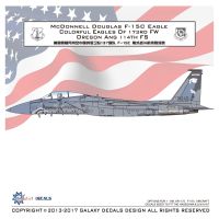 GALAXY Tools G48009 1:48/72 Mcdonnell Douglas F-15C นกอินทรีสีสันสดใสนกอินทรีของ173RD FW Oregon Ang 114TH FS สติกเกอร์เครื่องบิน