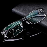Color Changing Reading Glasses Progressive Vision Adjustment Bifocal Reading Glasses Converted Light Multifocal Glasses for Men