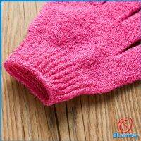 Blumey ถุงมืออาบน้ำ ถุงมือขัดผิวอาบน้ำ ขจัดเซลล์ผิวเก่า พร้อมส่ง Glove-style bath towel สปอตสินค้า