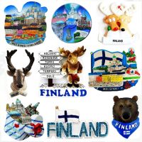 Helsinki Finland Gift Box Elk High-grade Fridge Magnets Tourism Souvenirs Refrigerator Magnetic Stickers Home Decortion