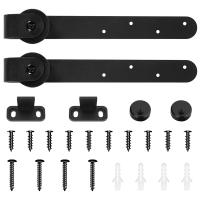 Sliding Barn Door Hardware Kits Top Mounted Hanging Rail Hanger Track Steel Closet Door Roller Rail for Single Door-A