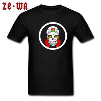 Black T Shirt Candy Red Rose And Sugar Skull Mens High Quality Customized Tees Day Of The Dead MenS Fashion Cotton Sweatshirt