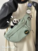 ✽  Japanese ins institute wind leisure joker chest female niche design students inclined shoulder bag purse pure color small bag