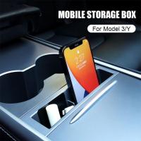 For Tesla Model 3 Y 2021-2023 Center Console Armrest Storage Card Key Phone Charging Cable Organizer Case Car Accessories2023