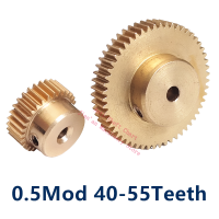 ทองแดงขั้นตอนนูน 0.5 Die 40 41 42 43 44 Pinion 45 46 47 48 49 50 51 52 53 54 55 ฟันโมดูลขนาดเล็กความแม่นยำ 0.5 Mod Spur Gear-lihelong3