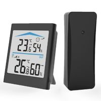 1 PCS Digital LCD Weather Station Indoor Outdoor Trend Hygrometer Wireless Remote Sensor Motion (White)