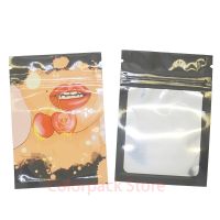 100pcs Pattern Waterproof Storage Mylar Bags With Window 7x10 CM Ziplock Bags Eco Friendly Candy Plastic Packing Pouches