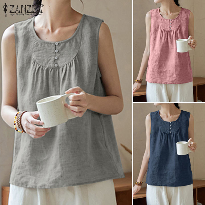 สินค้ามาใหม่-จัดส่งฟรี-fancystyle-zanzea-เสื้อกล้ามปุ่มทึบด้านในหลวม-8