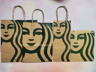 ถุงกระดาษสตาร์บัค (Starbucks) ขายเหมา 10 ใบ ของแท้จาก Shop Starbucks