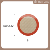 Warm Light Non Stick round ซิลิโคนอบแผ่นเค้กทนความร้อนแผ่นอบเค้ก Macaron พิซซ่าขนมปังอบสำหรับเตาอบ Air fryer