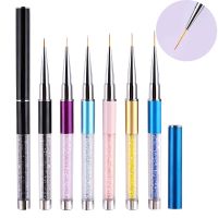 1/5Pcs Professional Nail Art Brushes UV Gel Painting Pen Carved Nail Art Liner 3D Rhinestones Beauty Brush Manicure Tools Artist Brushes Tools