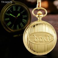 ⌚ นาฬิกา Luminous DAD retro background pocket watch Roman numerals flip a large