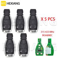 HE Xiang 5PCS/LOT Car RemoteKey For Mercedes Benz W203 W204 W205 W210 W211 W212 W221 W222 A B C E S Class BGA NEC 315MHz 433MHz