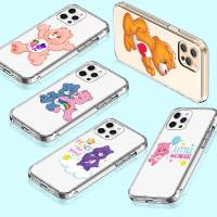 เคสโทรศัพท์ หรับ Samsung A34 M52 A04 M30S A23 M23 M53 M21 A54 M30 A40S A9 A14 A04S M33 Plus อ่อนนุ่ม โปร่งใส ปก T-104 Care Bears