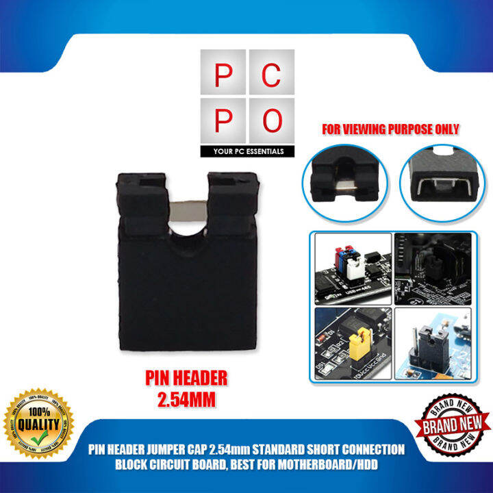 PC PO PIN HEADER JUMPER CAP 2.54mm STANDARD SHORT CONNECTION BLOCK
