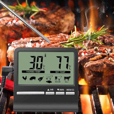 ⊙ Digital Kitchen Barbecue Food Thermometer Probe Meter Outdoor Oven Meat Cooking
