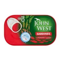 Import Foods? John West Sardines in Tomato Sauce 120g จอห์นเวสต์ซาร์ดีนอินโทเมโทซอส 120กรัม