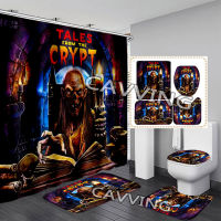 Tales from the Crypt 3D Printed Shower Curtain Waterproof Bathroom Curtain Anti-slip Bath Mat Set Toilet Rugs Carpet Home 02