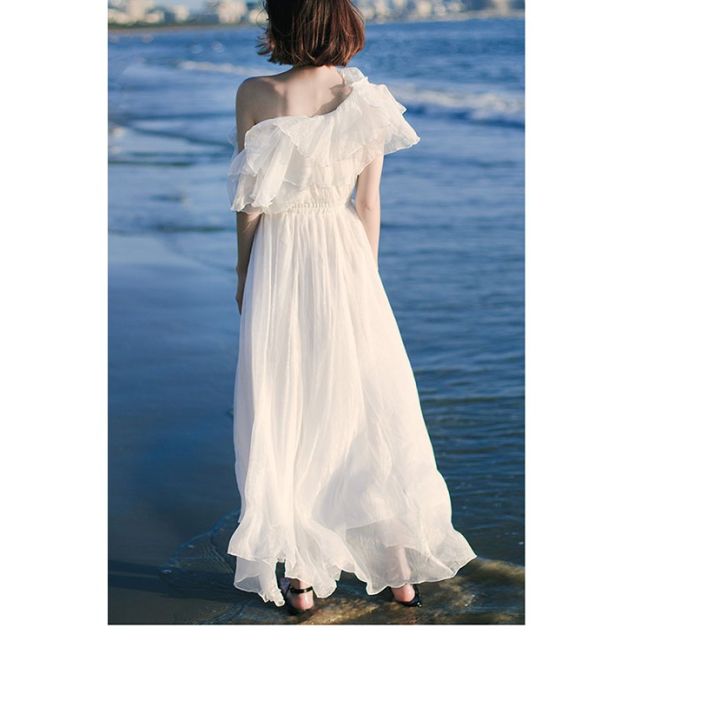 women-dress-ชุดเดรสกระโปรงยาว-ผ้าชีฟอง-เซ็กซี่-สีขาว-สําหรับสตรี-vd