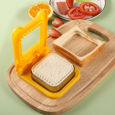 Square Sandwich Cutter And Sealer Set For Kids Lunch Sandwiches Un-crustables Maker Bread Toast Breakfast Making Mold