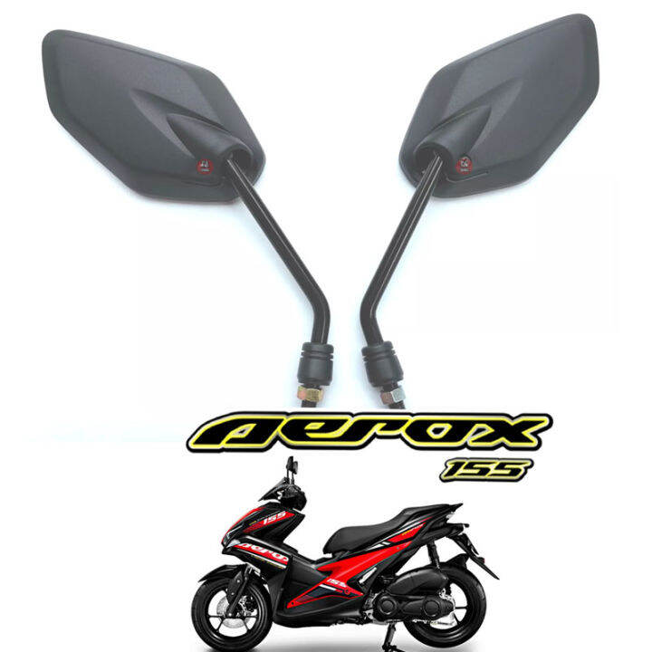 กระจก-กระจกมองข้าง-กระจกมอเตอร์ไซต์-aerox-aerox155-แอร็อค-แอรอค-กระจกขายาว-เกลียว-yamaha-ดำ-ราคาต่อคู่-aerox-aerox155-ใส่ได้ทุกรุ่น-กระจกมองหลัง-กระจก