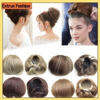 ESTRUS FASHION อุปกรณ์เสริมวิกผม สายรัด ผมสังเคราะห์ ชิญอง ตรงบัน เฮปเบิร์นเฮด Scrunchie Updo แฮร์พีซ