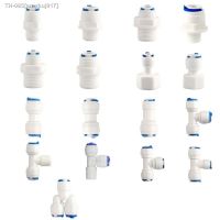 ❂❅◎ 1/4 3/8 OD Hose Tube 1/4 1/2 3/4 1/8 Plastic Pipe Quick Connectors RO Water Connector Fittings Reverse Osmosis System