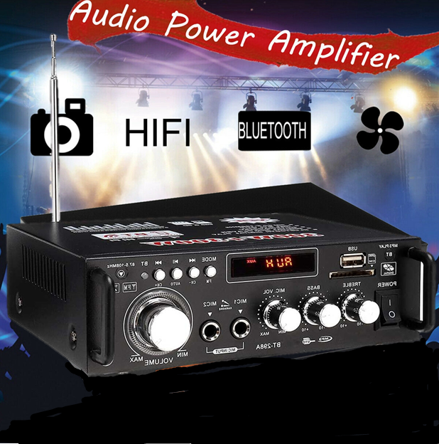 Asli 600W 220V/12V Protable Amplifier Mini Hi Fi Stereo Audio Power ...