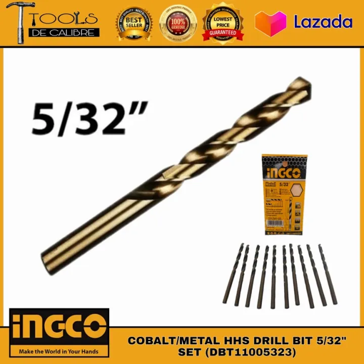 INGCO (10PCS) Cobalt HSS Drill Bit 5/32" (DBT11005323) Lazada PH