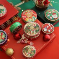 Christmas Metal Tin Jars Coffee Tea Spice Candy Jewelry Storage Case Candle Making Containers Decorations Boxes 2022 new Storage Boxes