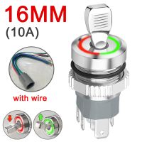 16MM Metal Toggle Switch with Socket Waterproof LED Light Self-locking 2 Position On Off Micro Button Switch 10A 5V 12V 220V