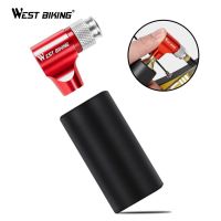 2023 NEW WEST BIKING Portable Bike Pump Air CO2 Inflator Insulated Sleeve Bicycle Accessories Schrader &amp; Presta Valve Mini Bicycle Pump