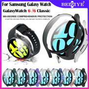 Vỏ cho Samsung Galaxy Watch 6 5 4 40mm 44mm Vỏ + Kính cường lực Vỏ cứng