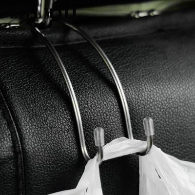 คลิปที่แขวนกระเป๋าถือที่พักหัวเบาะรถยนต์ตะขอเก้าอี้รถอเนกประสงค์ทำจากโลหะสำหรับกระเป๋ากระเป๋ารถ