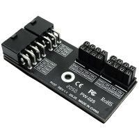 GPU VGA Dual 8 Pin PCI-E Male to 8 Pin 6 Pin PCI-E Female 180 Degree Angle Connector Power Adapter Board
