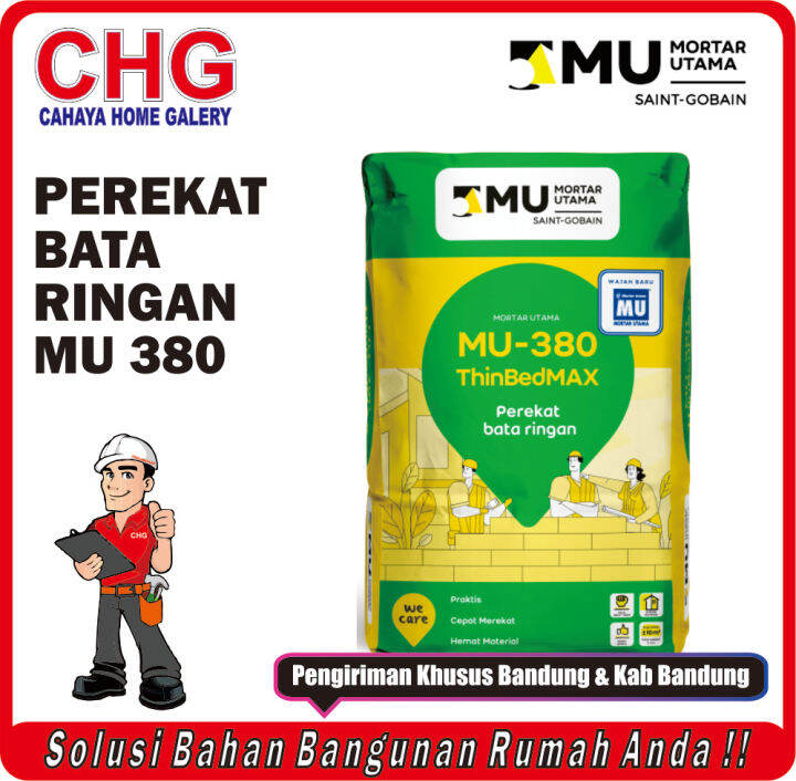 Mortar Utama Mu 380 Thinbedmax Perekat Bata Ringan 40kg Lazada Indonesia