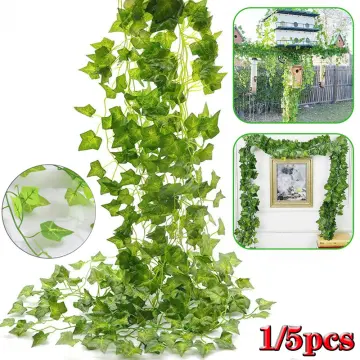 1/5pcs 210CM Artificial Fake Vine Ivy Plant Silk Green Leaf Artificial  Leaves for Festival Wedding Party Home Decoration Wall Hanging