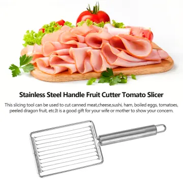 Luncheon Meat Slicer Stainless Steel Wire Canned Meat Slicer Cuts Slices  for Eggs Hams Avocados Bananas Onions Soft Food Fruits