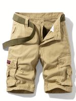 xixibeauty Spring And Summer, Mens Cargo Shorts, Pure Cotton, Casual Beach Pants, Breathable And Multipockets Without Belt