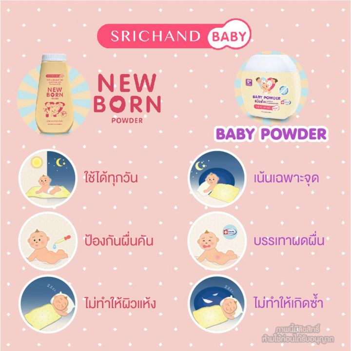 srichand-ศรีจันทร์-เบบี้นิวบอร์น-พาวเดอร์-150-กรัม-แป้งฝุ่น-สำหรับเด็ก-แป้งเด็ก