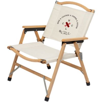 WLXCC C Mitte เก้าอี้ไม้เนื้อแข็งกลางแจ้งค่ายเก้าอี้พับผ้าใบเก้าอี้ตกปลาปิกนิกตั้งแคมป์เก้าอี้