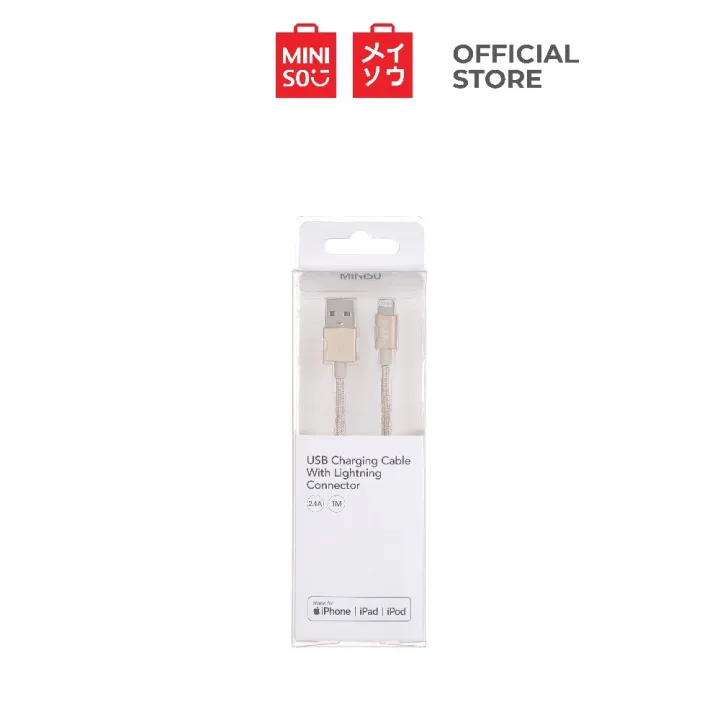 【Ready Stock】 Miniso Usb Charging Cable With Lightning Connector (Iphone) Lazada PH