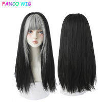 7JHH WIGS Hair Extension ผมมนุษย์ล้างทำความสะอาดได้เน้นสีเทาสีดำ Kinky วิกผมสังเคราะห์ตรงกับ Fluffy Bangs สำหรับผู้หญิงสวมใส่ทุกวัน Toupee ทนความร้อน